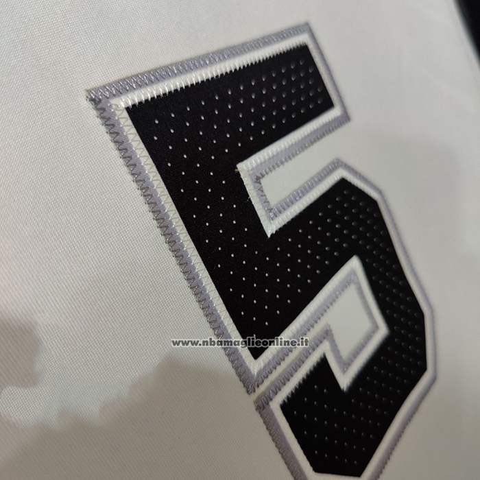 Maglia San Antonio Spurs Dejounte Murray #5 Association Autentico Bianco